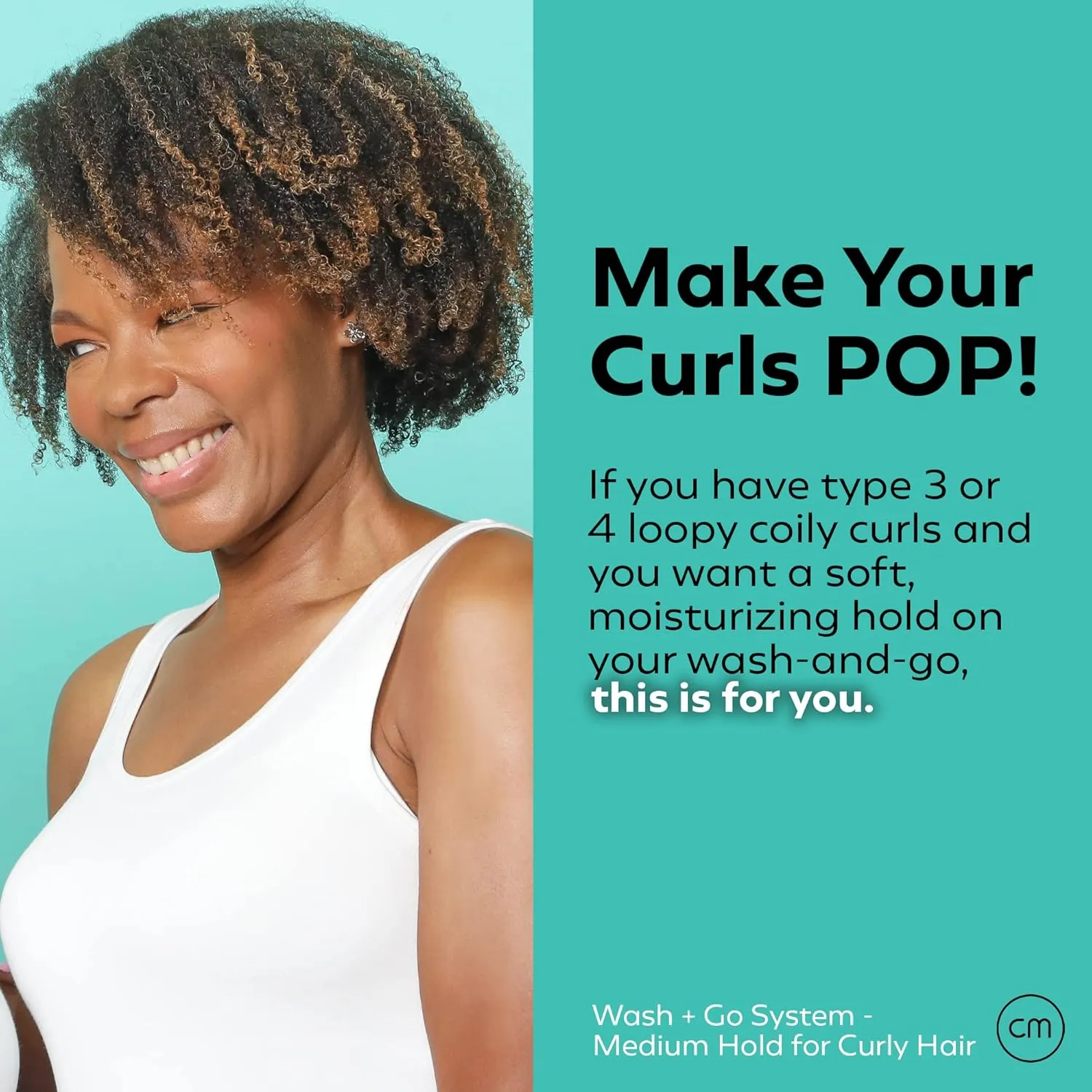 CurlMix Wash & Go System - Travel Size Sample Curly Hair Shampoo & Conditioner Set with Hydrating Moisturizer & Softening Flaxseed Gel - Medium Hold