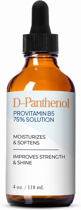 D-Panthenol Liquid 75% Provitamin B5 Solution (4 oz / 118 mL) – Provitamin B5 (D-Panthenol) 75% Solution for Skin, Hair, and Cosmetic Formulations Moisturizing Ingredient