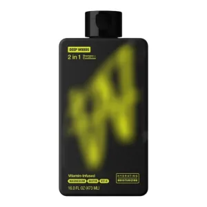 Deep Woods 2-in-1 Shampoo and Conditioner, Vitamin-Infused with Magnesium and Biotin, Hydrating and Moisturizing, 16 Fl Oz