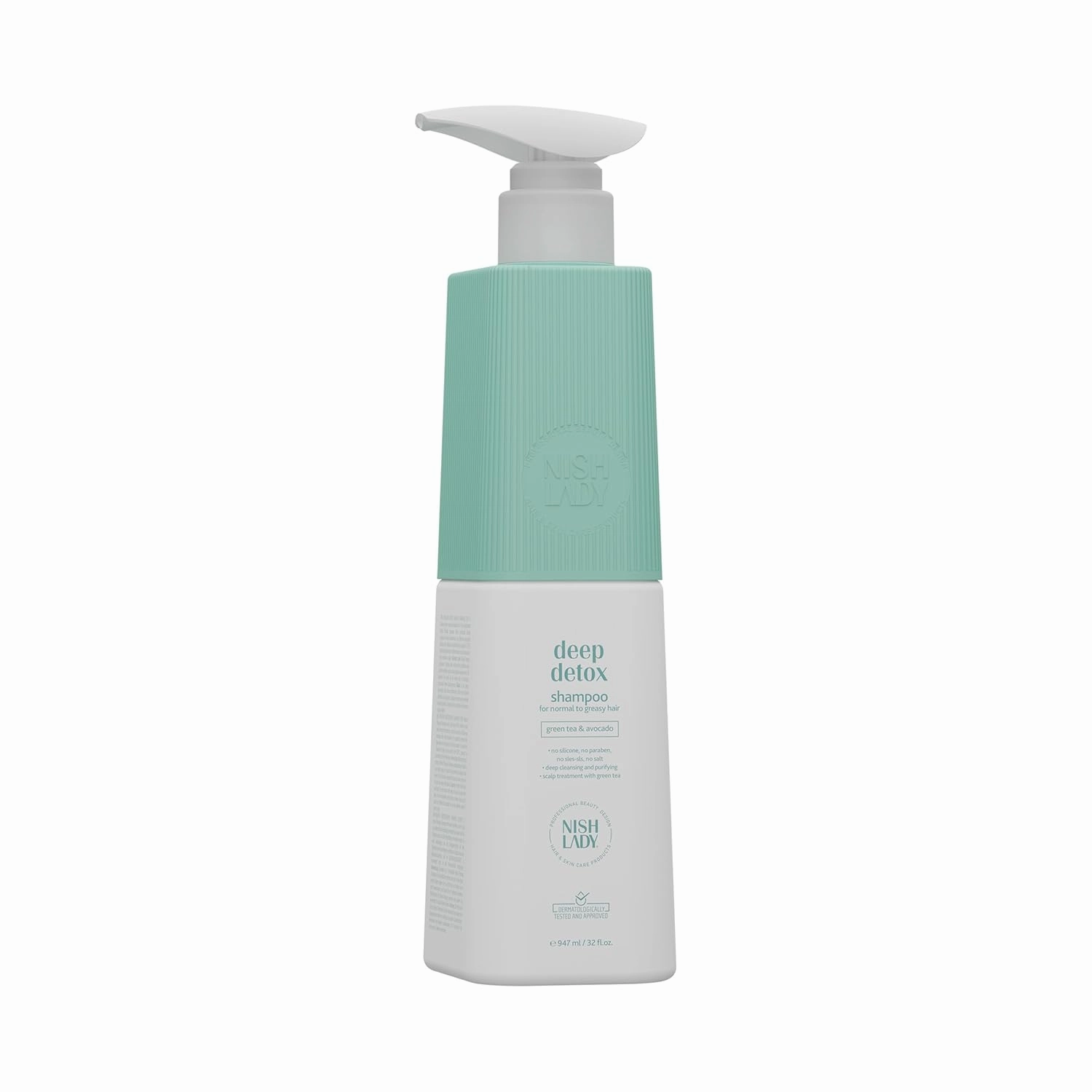 Deep Detox Clarifying Shampoo for Normal to Greasy Hair, 503 ml | Green Tea & Avocada Extracts (Shampoo 947 ml)