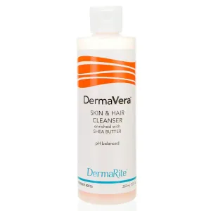 DermaRite DermaVera Skin & Hair Cleanser - Shampoo and Body Wash with Moisturizing Shea Butter, pH Balanced - 7.5 oz., 6 Count
