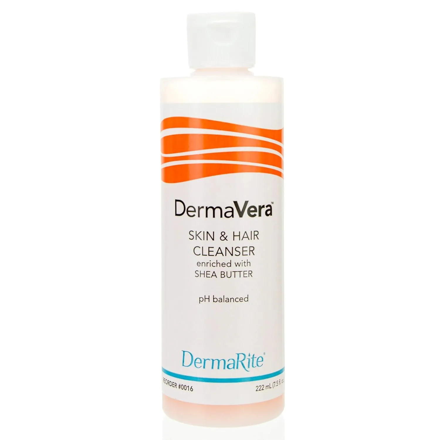 DermaRite DermaVera Skin & Hair Cleanser - Shampoo and Body Wash with Moisturizing Shea Butter, pH Balanced - 7.5 oz., 6 Count