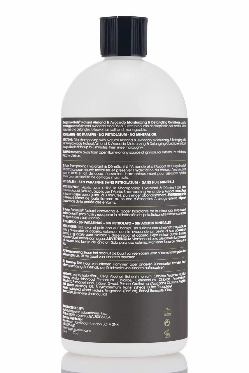 Design Essentials Almond and Avocado Moisturizing and Detangling Conditioner, 32 Ounces