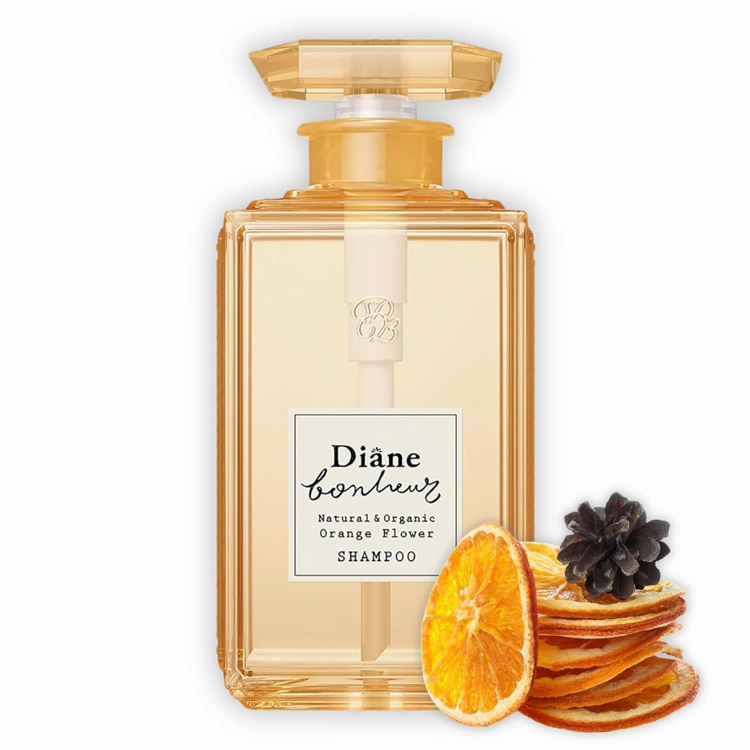 Diane Bonheur Natural Orange Flower Hydrating Hair Shampoo, Gentle Cleansing Hair & Scalp for Men & Women Soft Haircare, Japanese Clarifying Moisture Frizz & Dry Hair Control, 16.9 Fl Oz/500 mL