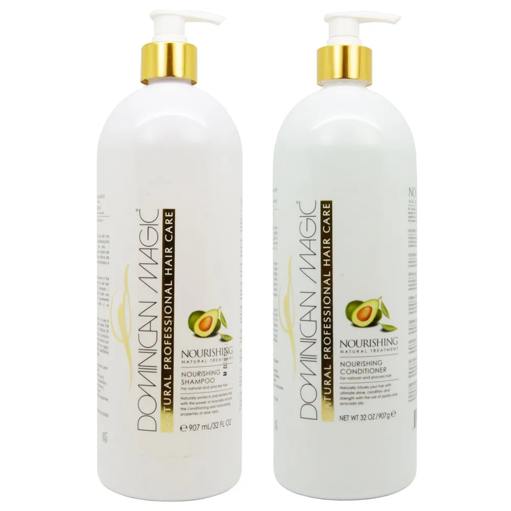 Dominican Magic Nourishing Shampoo & Conditioner Duo Set with Avocado Oil and Aloe Vera Infused Moisturizing Shampoo and Hydrating Conditioner for Women Duo Set (16oz)