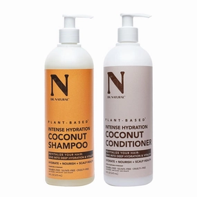 Dr. Natural Intense Hydration Coconut Shampoo and Conditioner Set - Hydrating Shampoo for Dry Hair - Clarifying Shampoo to Control Frizz - For All Hair Types - 2 pc