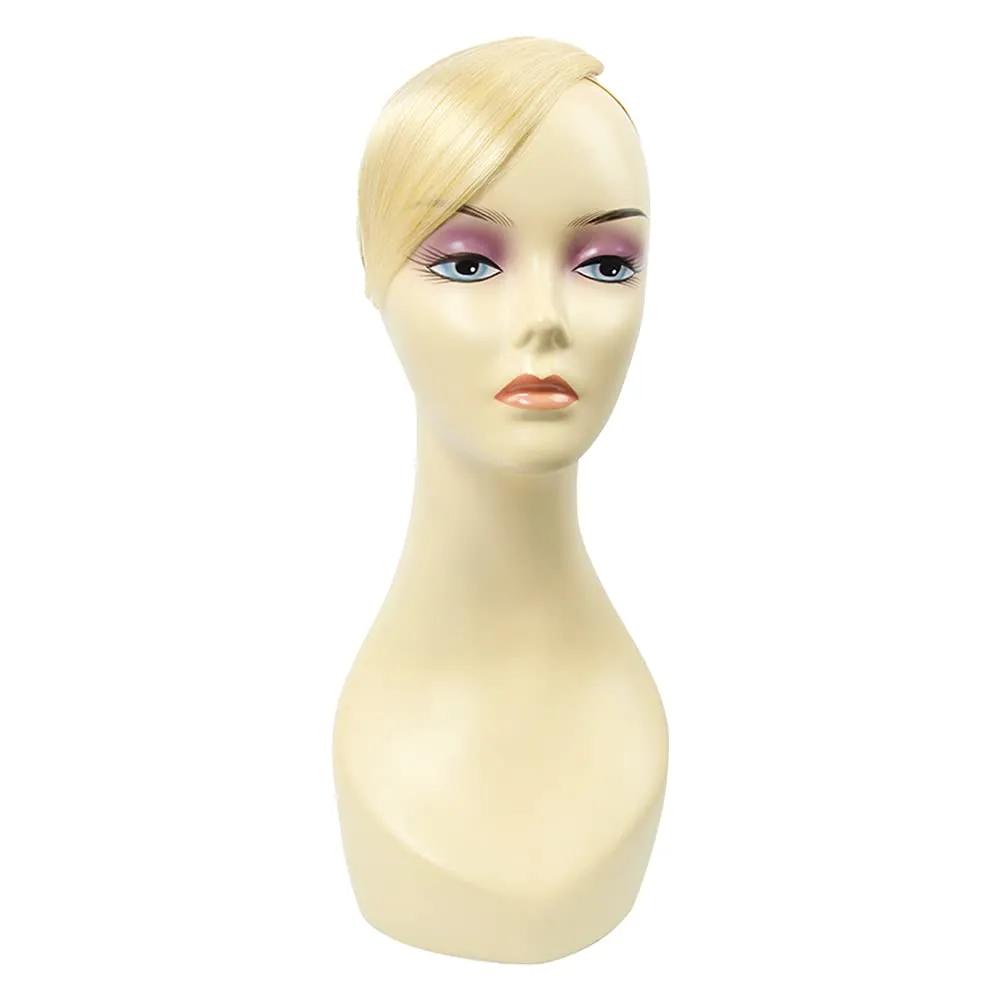 Dsoar Side Bangs Clip in Real Human Hair Bang Natural Clip on Side Bangs Straight Fringe Hair Extensions(Blonde/613#)