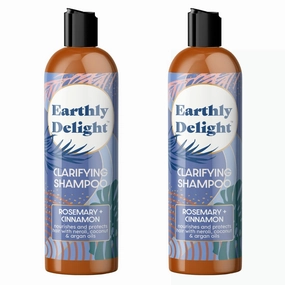 Earthly Delight | Clarifying Shampoo formerly Tropical Rain - 2 Pack - 16oz Each | Ideal for Normal to Oily Hair | Safe for Color Treated Hair | Packaging May Vary