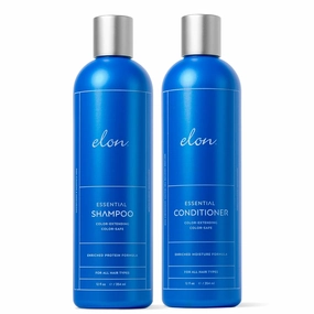 Elon Sulfate Free Shampoo and Conditioner Set (12oz) –Hair Shampoo for Color Treated Hair to Extend Color –Conditioner for Dry Hair to Nourish & Protect –Color Safe & Paraben Free
