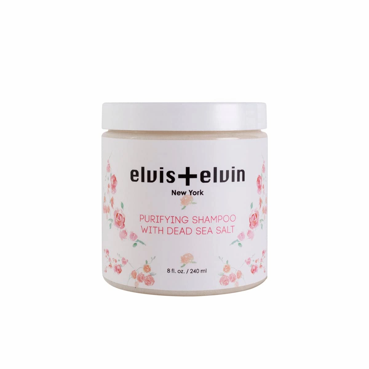 elvis elvin Purifying Shampoo with Dead Sea Salt, Clarifying Cleanse for Dirt, Oil, Super Clean, Soft and Refreshed, To Remove Buildup, For All Hair Types, Sulfate Free, Vegan, Fights Oily Scalp.