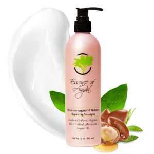 Essence of Argan Renewing Hair Care Shampoo - Infused with 100% Pure Moroccan Organic Argan Oil - Nourishing and Moisturizing - For All Hair Types