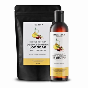 Essential Kit with Apple Cider Vinegar - Deep Cleansing Shampoo   Clarifying Soak for Dreadlocks, Locs & Sisterlocks | Natural, Residue-Free Hair Products