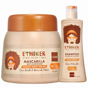 ETNIKER Curly Hair Care Bundle – Nourishing Shampoo & Deep Conditioning Mask | Hydrates, Softens & Restores Curls | Coconut & Shea Butter Formula | Sulfate-Free, Paraben-Free | 8.4 fl oz   20 oz