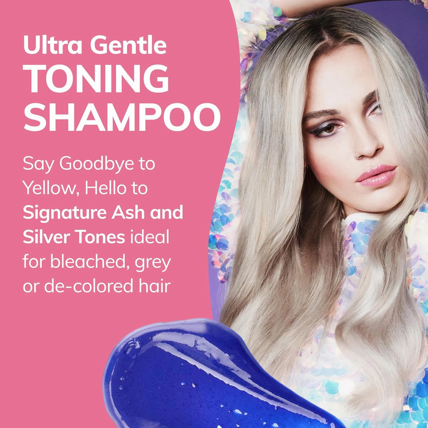 Fanola No Yellow Purple Shampoo - Purple Color Depositing Shampoo for Blondes, Bleached & Grey Hair - Formulated with Violet Pigment to Remove Brassy Tones from Hair - 11.8 Fl oz / 2 Pack