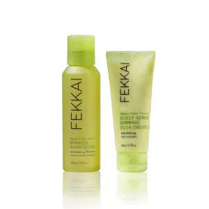 Fekkai Apple Cider Detox Scrub (2 oz)   Apple Cider Detox Shampoo (2 oz) - Free of Sulfates, Parabens, Phthalates - Vegan, Cruelty-Free