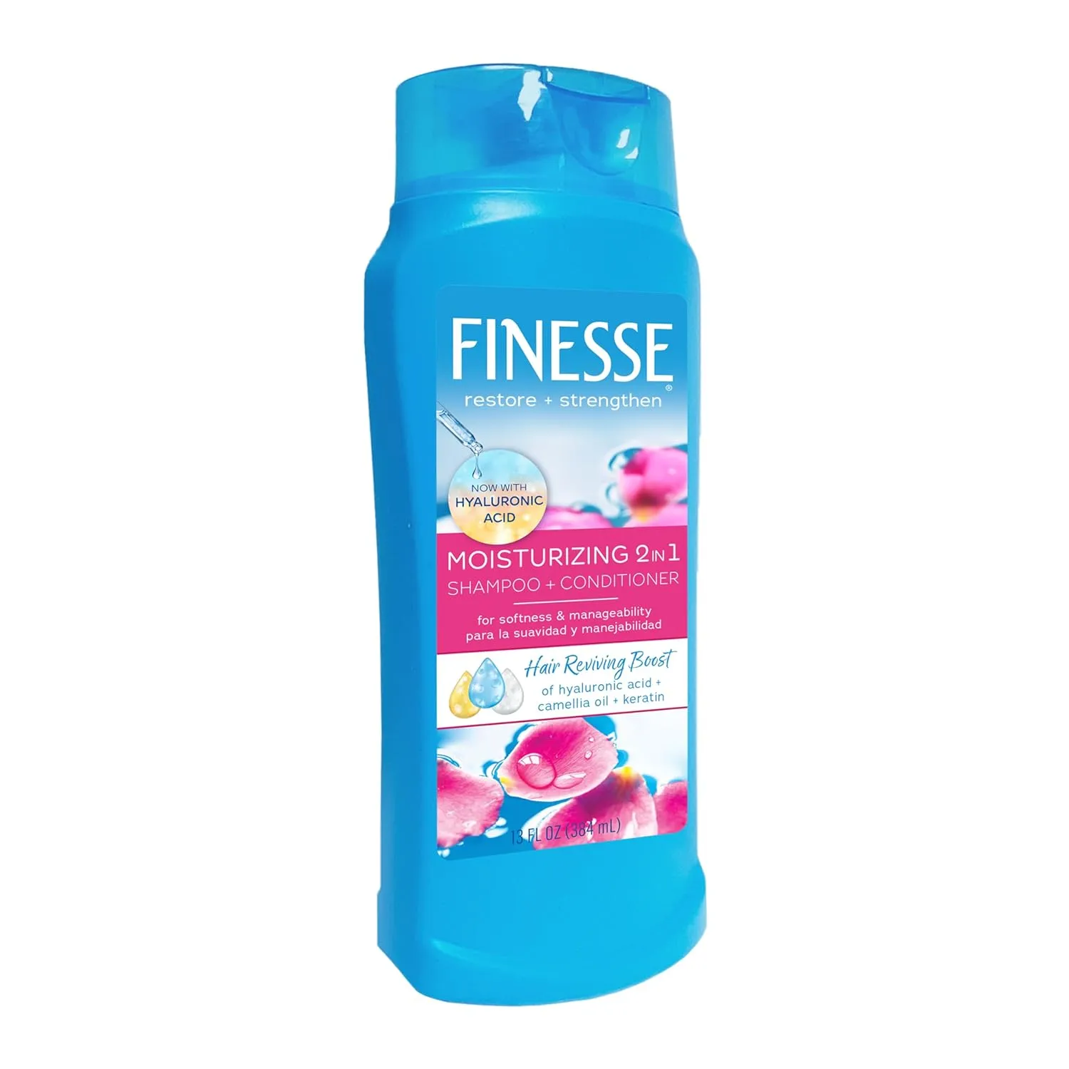 FINESSE Restore   Strengthen Moisturizing 2in1 Shampoo   Conditioner, 13 oz (Pack of 6), Moisturize & Repair Dry or Damaged Hair