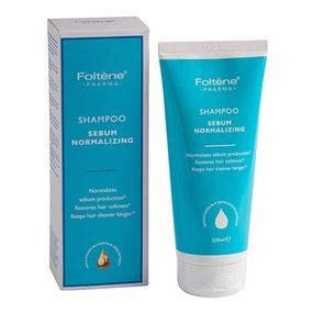 Foltene Sebum Normalizing Shampoo for Oily Hair - Clarifying Hair Care Cleansing Solution with Vitamin B6, Biotin, Sage - Removes Excess Oil, Refreshes Scalp, Cleans Hair - 6.8 Fl oz