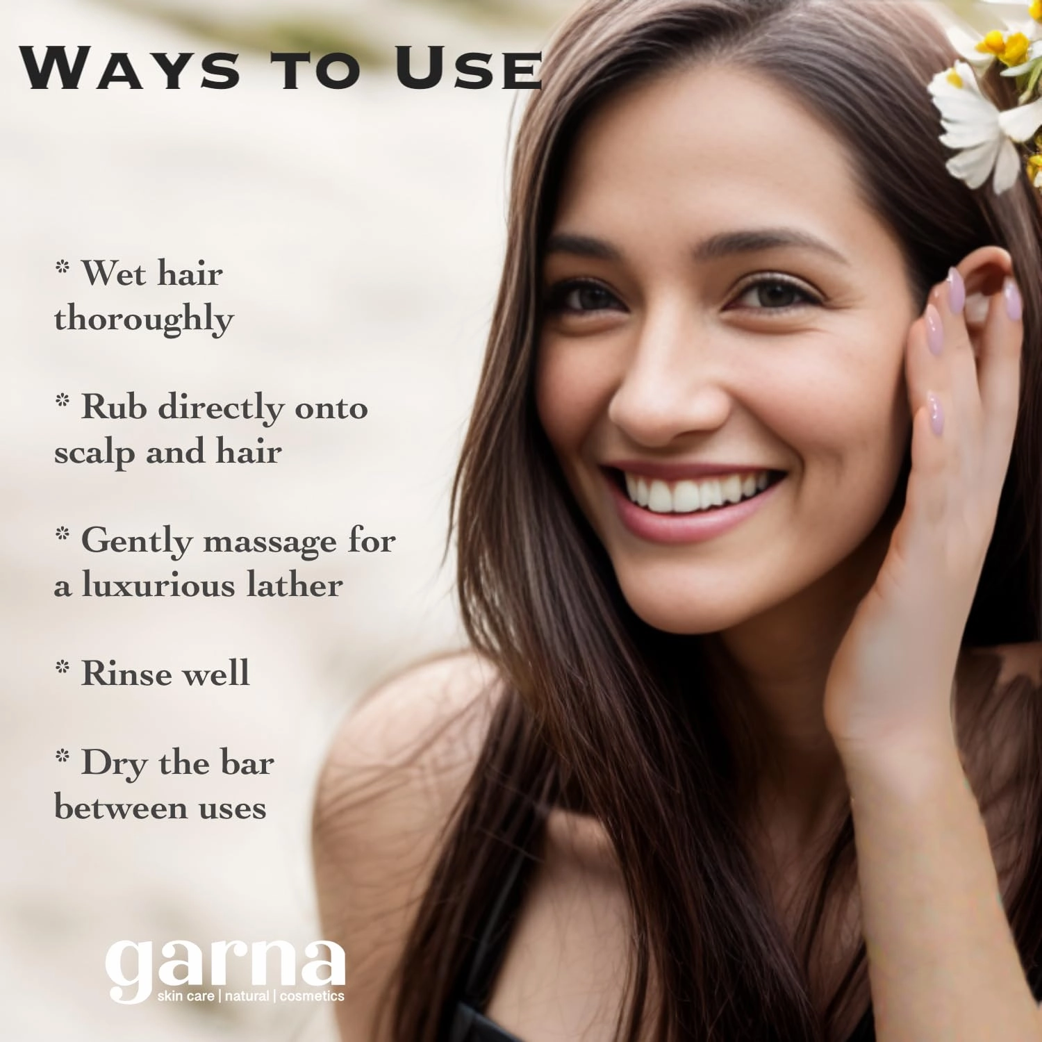 Garna Coconut Paradise Solid Shampoo Bar 2 X 100g/3.5 oz, Moisturizing, for All Hair Types, especially Normal & Dry, 50  Washes, Vegan, Plant-Based, Eco-Friendly Packaging (Pack of 2)
