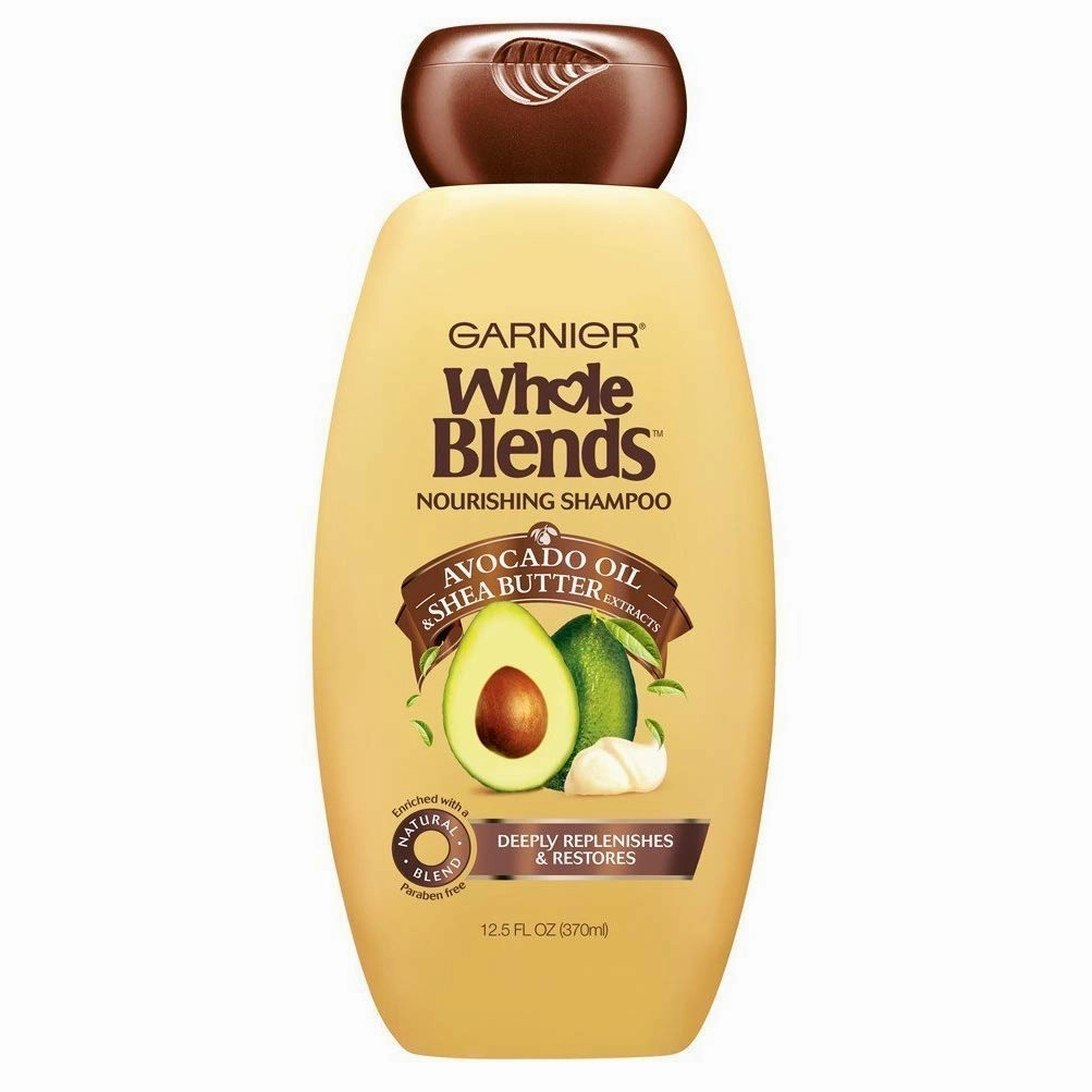 Garnier Whole Blends Nourishing Shampoo, Avocado Oil & Shea Butter Extracts 12.50 oz ( Pack of 3)
