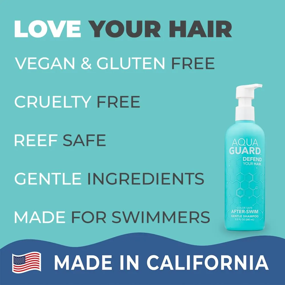 Gentle Clarifying Shampoo - Defeat Chlorine and Enjoy the Pool - No More Pool Hair Smell - Paraben and Gluten Free, Vegan, Color Safe, Leaping Bunny Certified (Two Bottles)