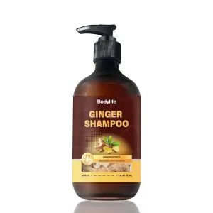 Ginger Shampoo for Dandruff Hair, Anti-Dandruff Treatment - Itchy Dry Scalp Care Shampoo Ginger Extract Oil Strengthen Hair Formula, for Men and Women 16.91oz