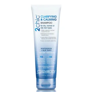 GIOVANNI 2chic Clarifying & Calming Shampoo - 8.5 oz, Lemon Balm & Squalane, Color Safe, Paraben-Free, Sulfate-Free, Vegan Friendly