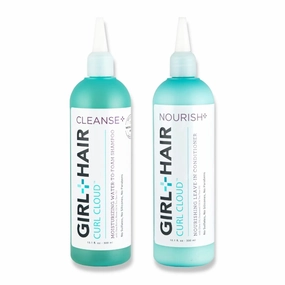 GIRL HAIR Shampoo and Conditioner Set (2x 10.1 fl.oz./300 ml) – Moisturize and Hydrate Dry Hair and Scalp, Boost Shine, Reduce Itch and Frizz – No Silicones, Parabens or Sulfates, Color Safe, Vegan