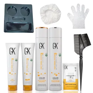 GK HAIR Global Keratin The Best Consumer Box Kit (10.1 Fl Oz/300ml) Smoothing Keratin Treatment Professional Brazilian Complex Blowout Straightening For Silky Smooth & Frizzy Hair