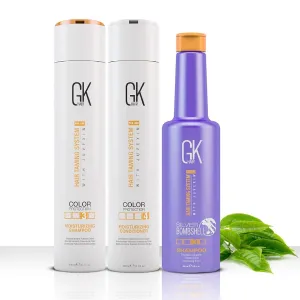 GK HAIR Moisturizing Shampoo and Conditioner Set - Silver Bombshell Shampoo for Dry, Frizzy, Damaged, and Color-Treated Hair - Nourishing Formula for All Hair Types