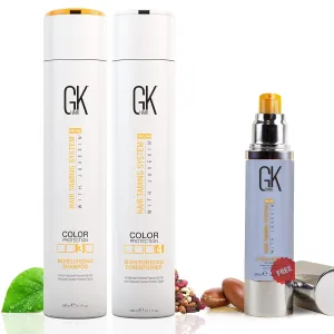 GK Hair Moisturizing Shampoo and Conditioner Set with Cashmere – Hydrating, Smoothing, Sulfate & Paraben Free – Safe for Colour-Treated Hair – For Women & Men