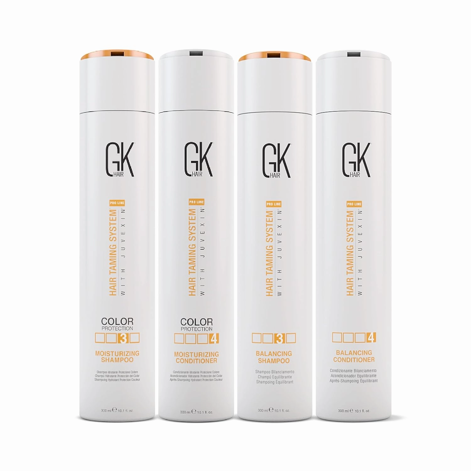 GK HAIR Global Keratin Essential Bundle: Balancing & Moisturizing Shampoo and Conditioner Set (10.1 Fl Oz Each)