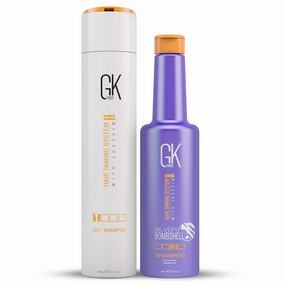 GK HAIR Global Keratin Purple Shampoo/Toner Silver Bombshell for Blonde - Clarifying Shampoo for Deep Hair Cleansing, Remove Impurities - pH  Pre-Treatment 280ml