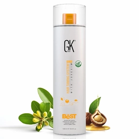 GK HAIR Global Keratin The Best (33.8 Fl Oz/1000ml) Smoothing Keratin Hair Treatment - Professional Brazilian Complex Blowout Straightening For Silky Smooth & Frizz Free Hair