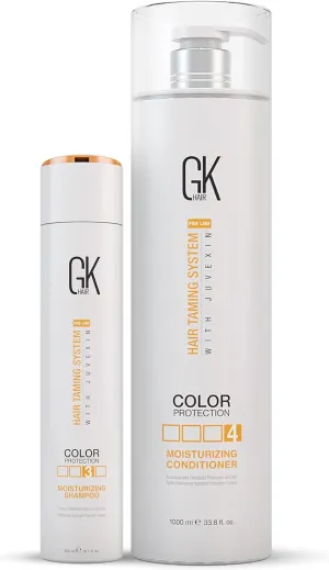 Global Keratin GK Hair Moisturizing Conditioner (33.8 fl.oz/1000ml) - Moisturizing Shampoo (10.1 fl.oz/300ml)