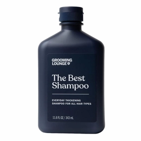 Grooming Lounge The Best Shampoo - Scalp Clarifying, Frizz Control Hair Wash for Men - Promotes Hair Length and Strength - Clean, Stimulating Peppermint Fragrance with Rosemary for Regrowth - 11.6 oz