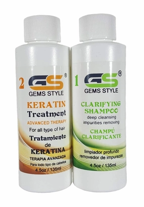 GS Brazilian Keratin Hair Smoothing Treatment - Strong Chocolate - 135ml / 4.5oz Professional Blowout Hair Straightening Long Lasting - Plus FREE Clarifying Shampoo.