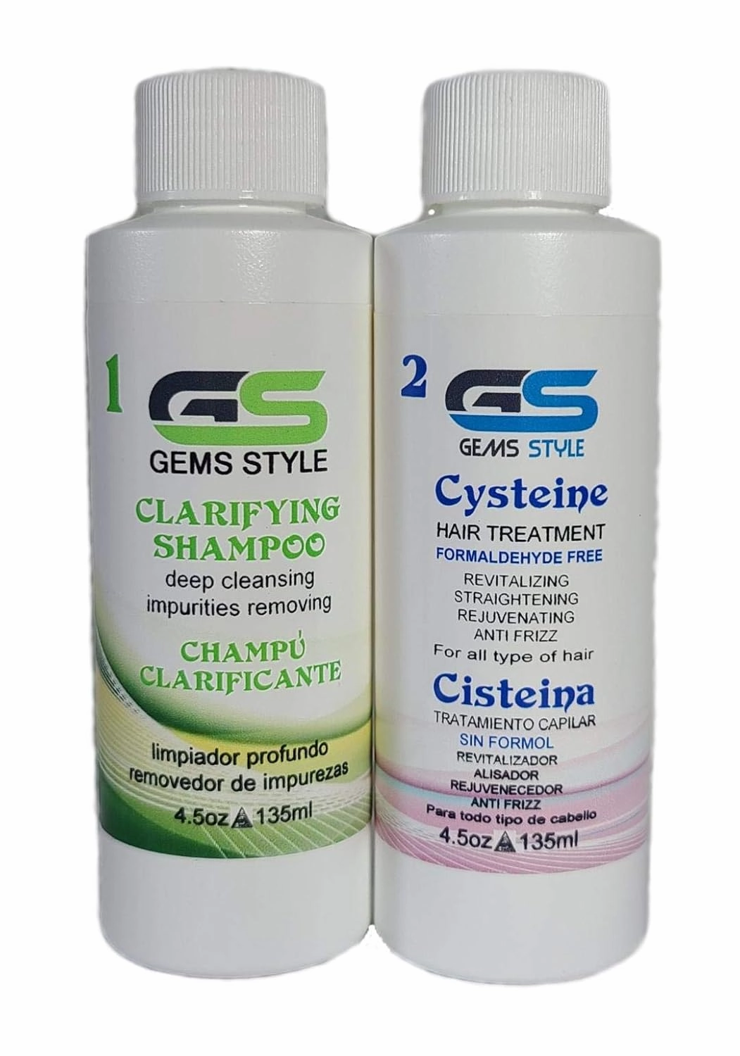 GS CYSTEINE Brazilian Smoothing Hair Treatment Professional Blowout Hair Straightening Long Lasting Organic Formaldehyde Free Plus FREE Clarifying Shampoo. (1000ml e 33.8oz)