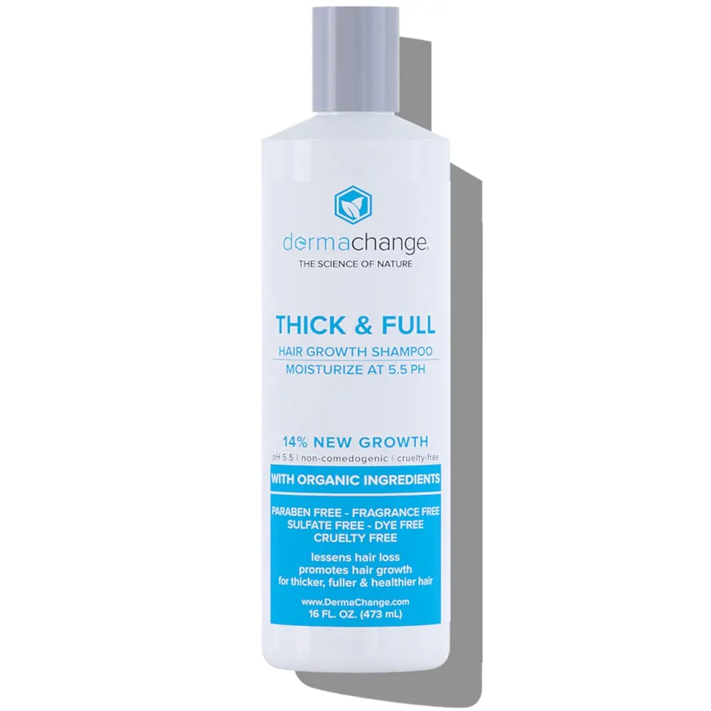 Hair Growth Shampoo for Thining and Hair Loss - Sulfate Free for Men and Women - Shinier, Volumizing and Thickening Shampoo for Color Treated Hair with Aloe Vera (16oz)