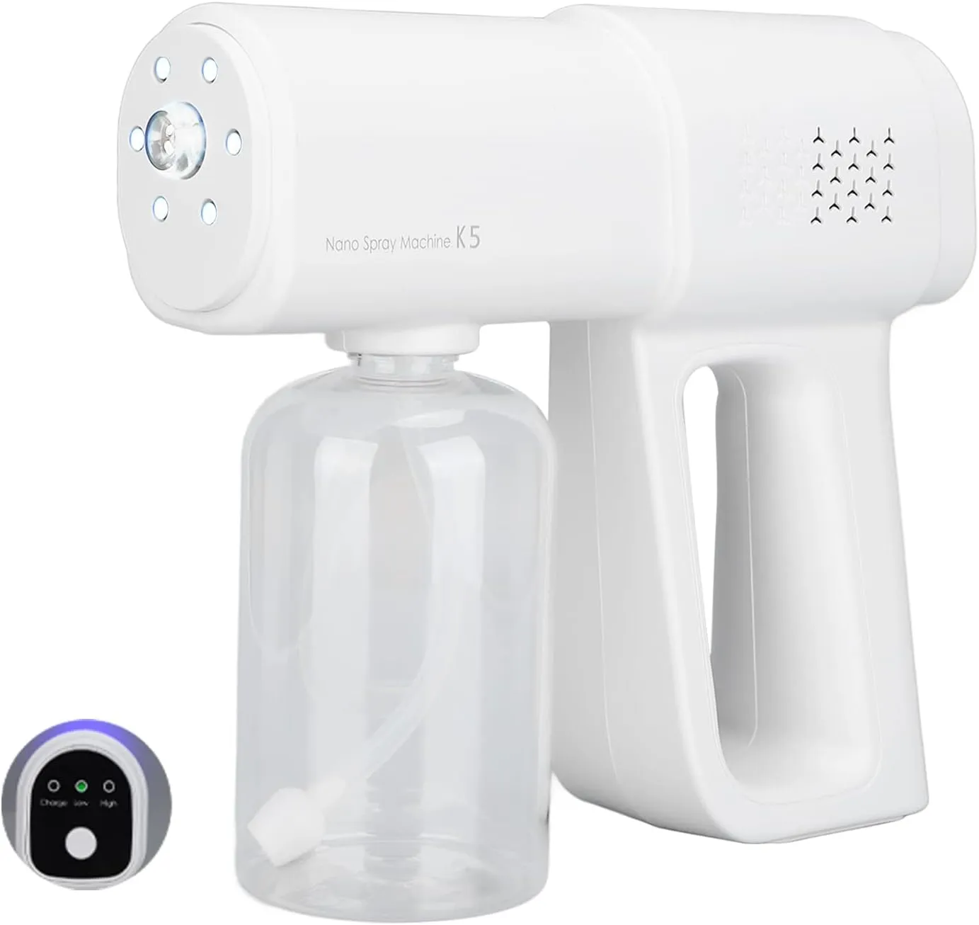 Hair Moisturizing Sprayer, Rechargeable Handheld Atomizer with Low Noise, Hair Coloring Dyeing Steamer Humidifer Hair Care Tool Hair Care SPA Tool for Office Salon Home Garden