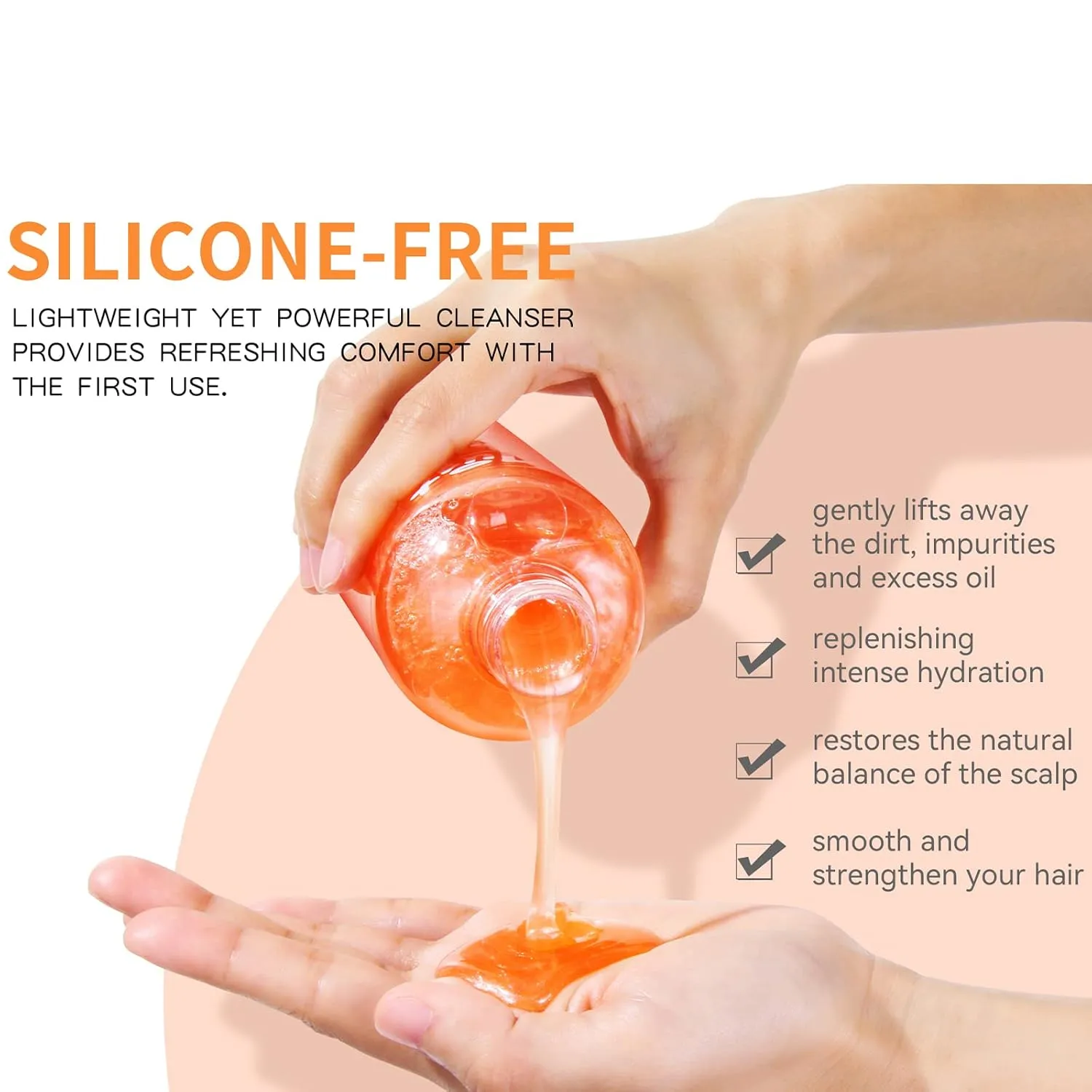 Hair Shampoo for Greasy Hair, Oily Scalp, Clarifying Shampoo for Build Up , Silicone Free ,16.20 Fl Oz