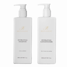Hair Care Set - Shampoo & Conditioner - Scented with Cedarwood, Green Mandarin, Lavender - Vegas Hotel Bath Amenities - 10 oz, White