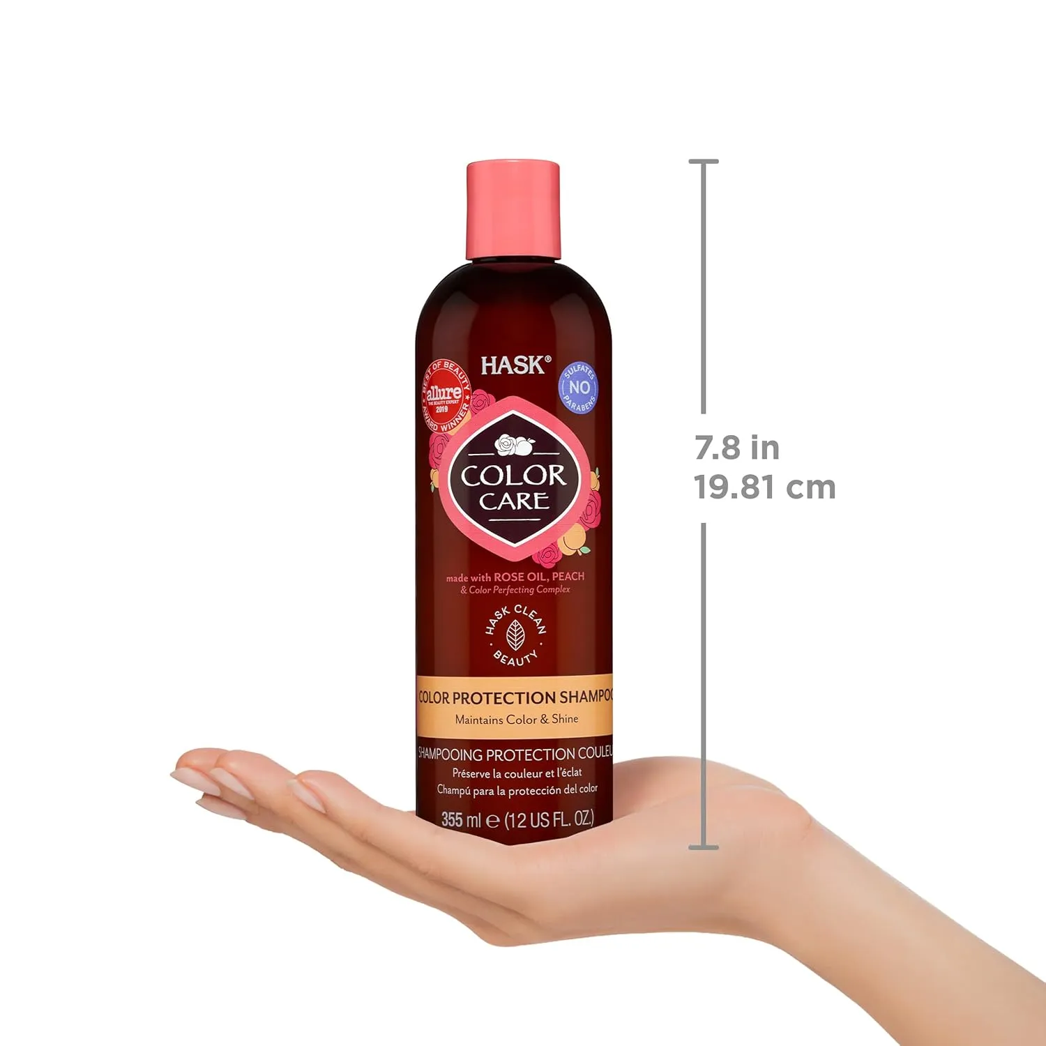 HASK COLOR CARE Shampoo   Conditioner Set for Colored Hair, Vegan, Color Safe, Gluten-Free, Sulfate-Free, Paraben-Free, Cruelty-Free - 1 Shampoo and 1 Conditioner