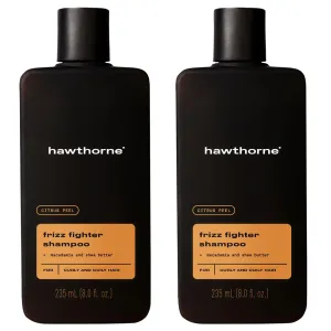 Hawthorne Frizz Fighter Shampoo for Curly Hair with Shea Butter, Macadamia, and Coconut Oil. Hydrate Hair and Tame Frizz. Sulfate Free, Paraben Free. 8 Fl. Oz. 2-Pack.