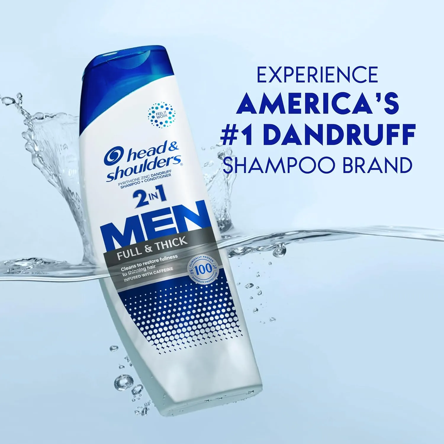 Head & Shoulders Anti-Dandruff 2 in 1 Shampoo and Conditioner, Full and Thick, 32.1 Fl. Oz (Pack of 2)