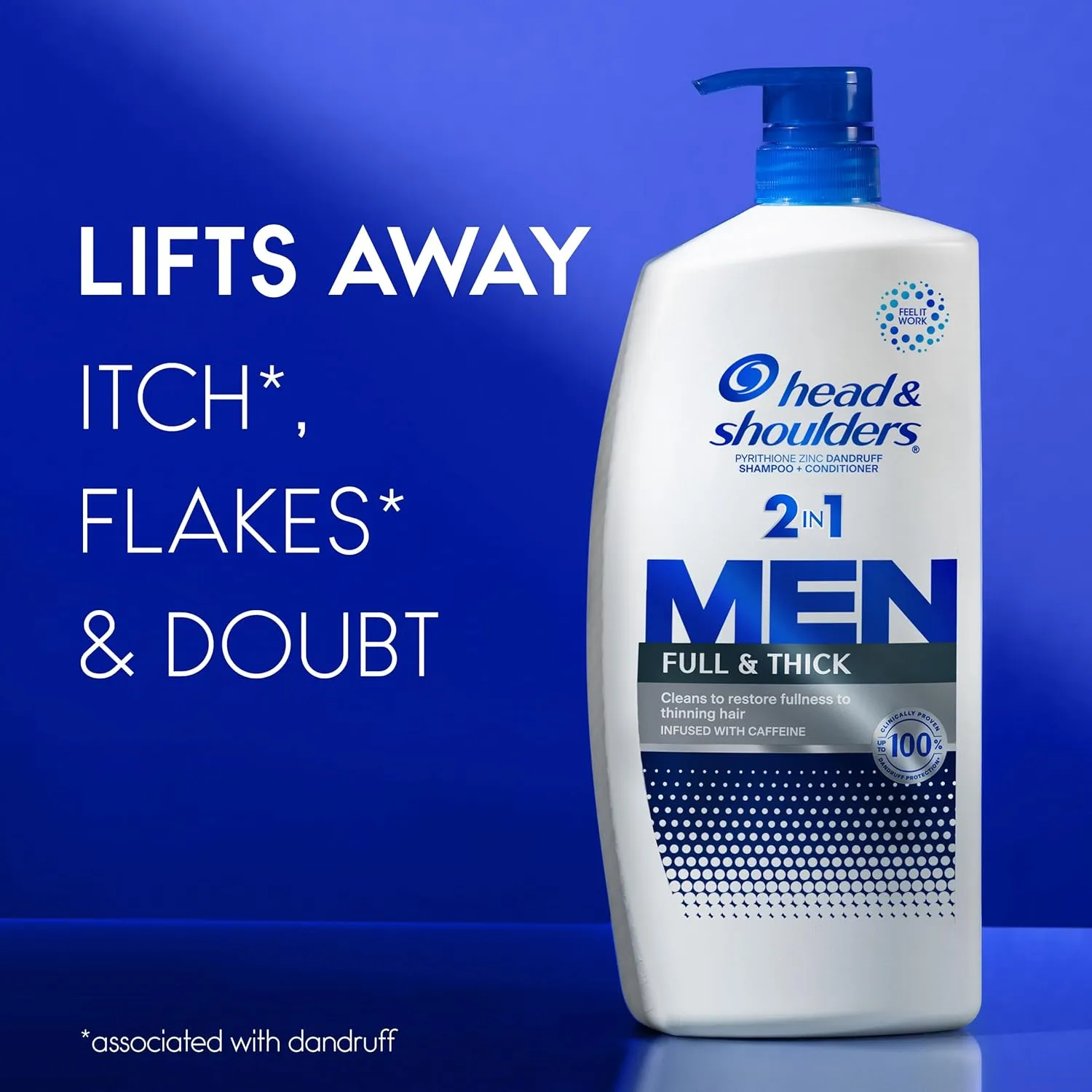 Head & Shoulders Anti-Dandruff 2 in 1 Shampoo and Conditioner, Full and Thick, 32.1 Fl. Oz (Pack of 2)