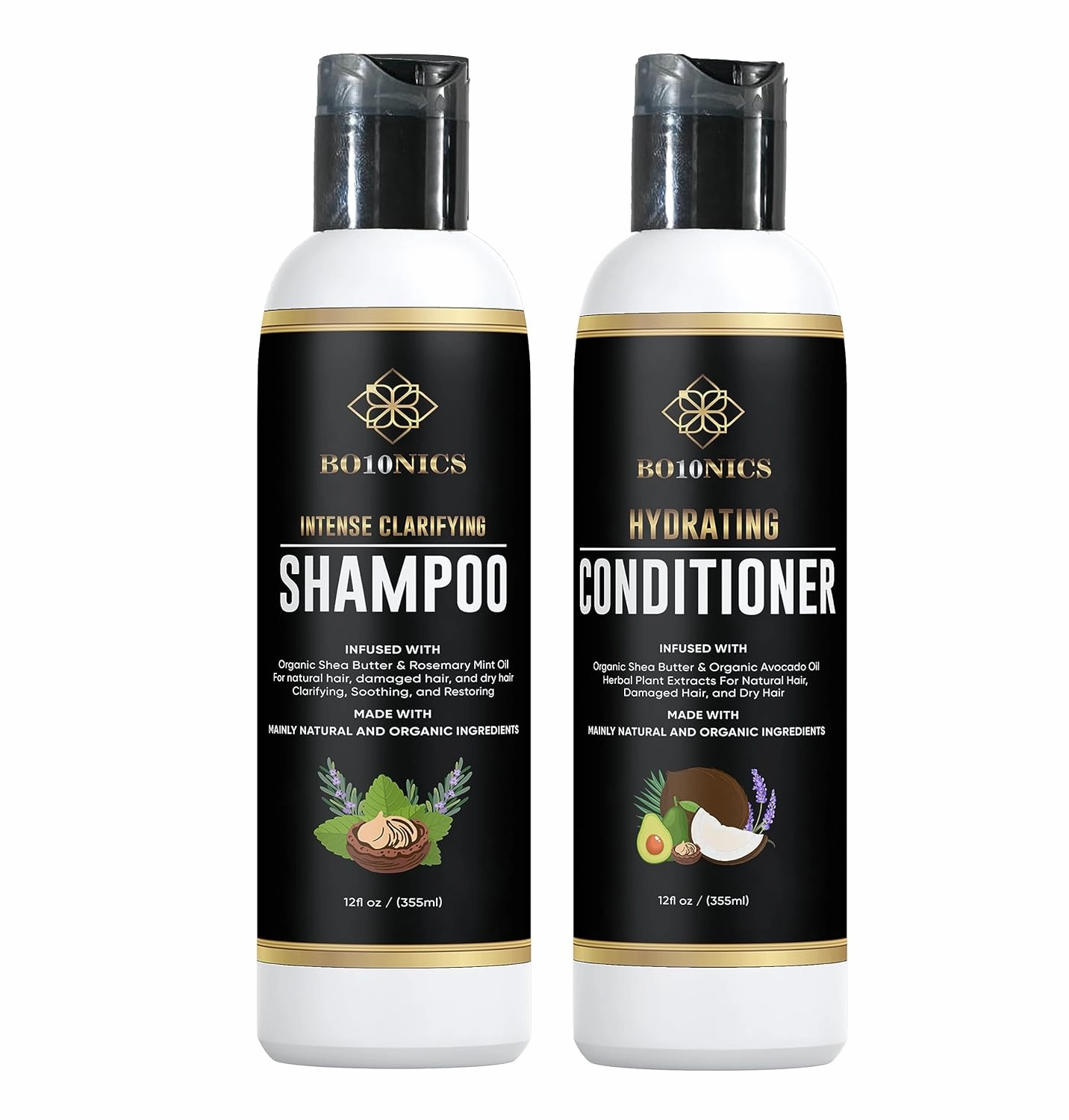 Hydrating Hair Conditioner Clarifying Shampoo – 12fl oz Hair Conditioner for Dry Damaged Hair with Wheat Protein, Shea Butter and Plant Extracts. Nourishing and Moisturizing Conditioner
