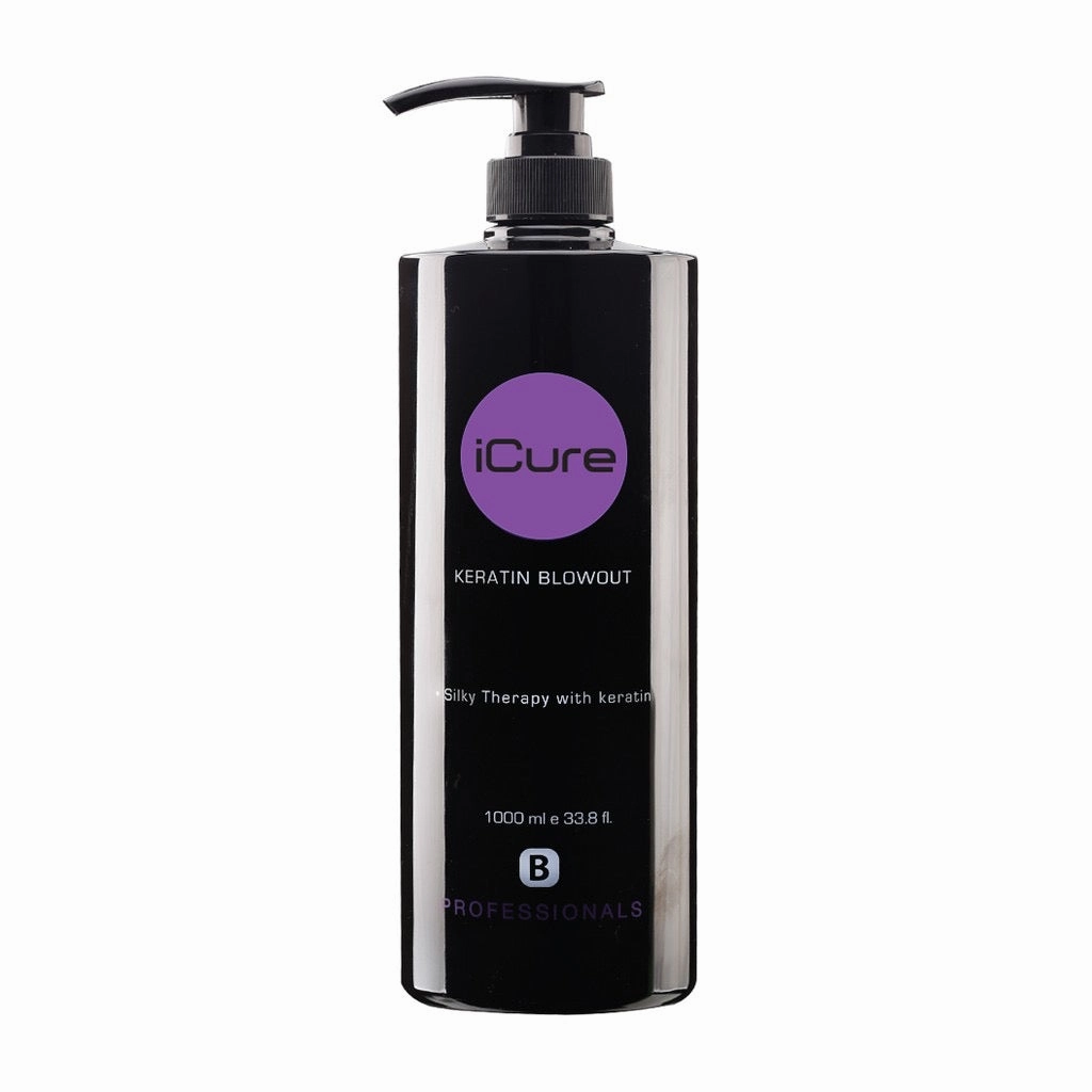 iCure Clarifying Shampoo and iCure Keratin Blowout Set 1000ml x 2