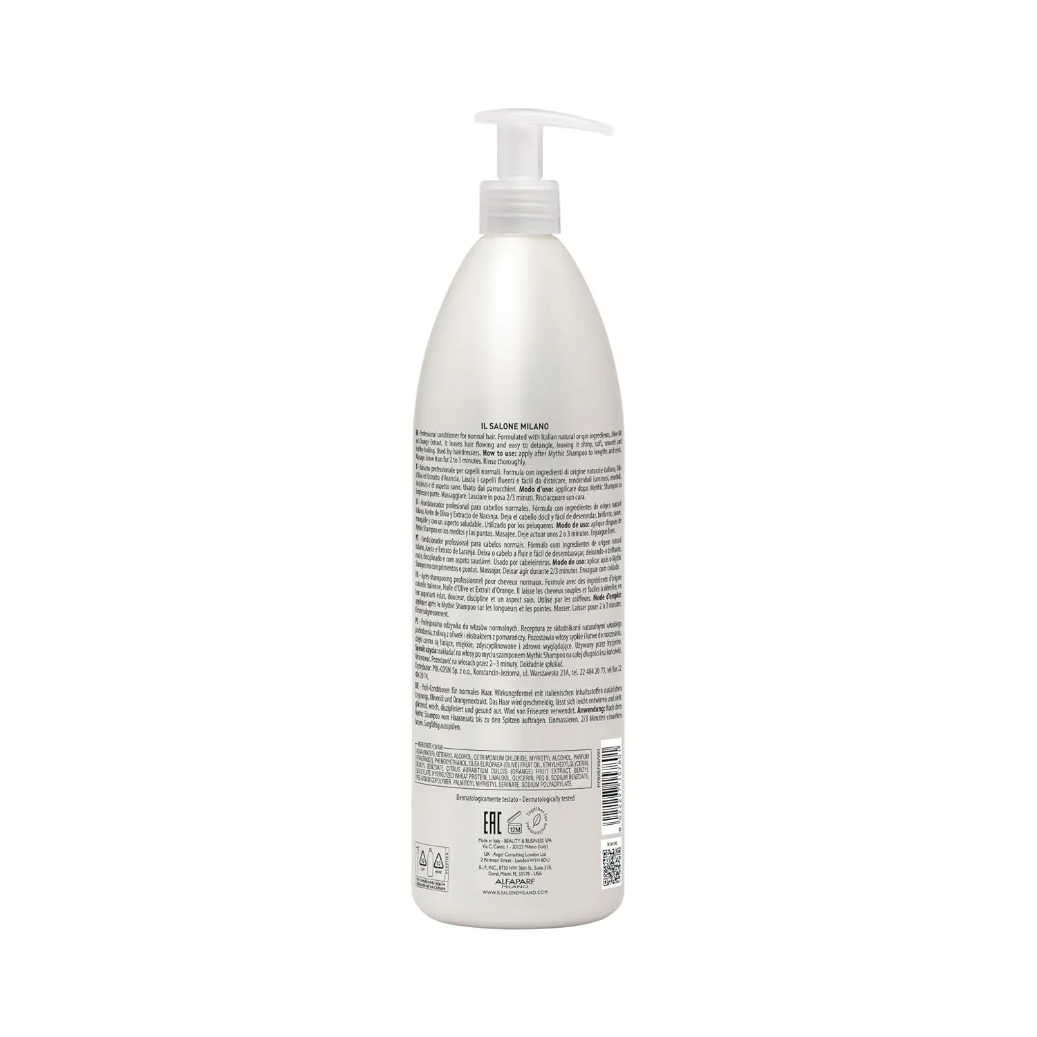 Il Salone Milano Professional Mythic Conditioner - Detangling Conditioner Formulated with Olive Oil   Orange Extract for Increased Shine and Manageability - Salon-Quality Hair Care (33.8 oz / 1000 ml)