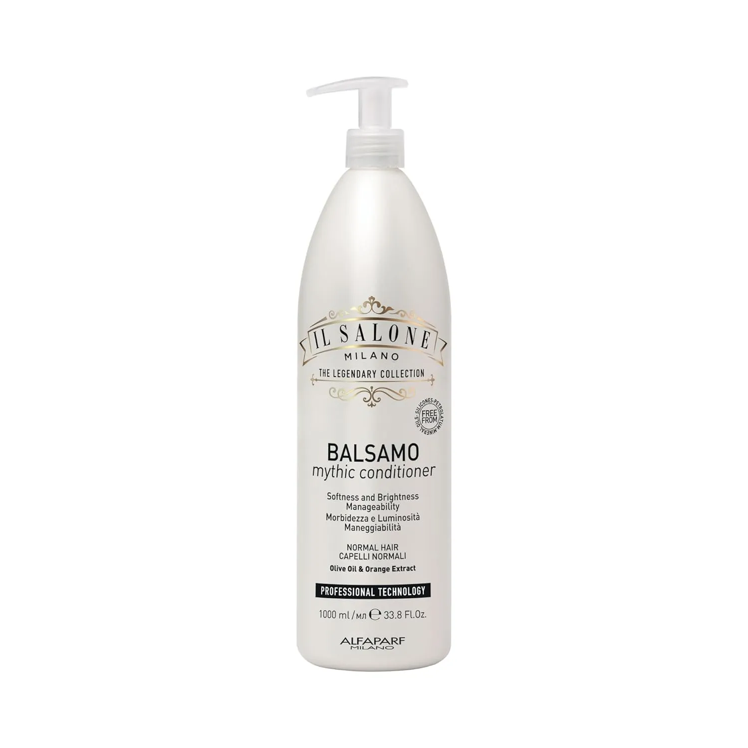 Il Salone Milano Professional Mythic Conditioner - Detangling Conditioner Formulated with Olive Oil   Orange Extract for Increased Shine and Manageability - Salon-Quality Hair Care (33.8 oz / 1000 ml)