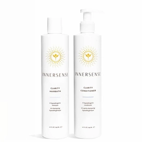 Innersense Organic Beauty - Natural Clear   Calm Hypoallergenic Clarity Hairbath   Conditioner Duo | Non-Toxic, Cruelty-Free Haircare (10 fl oz | 295 ml)